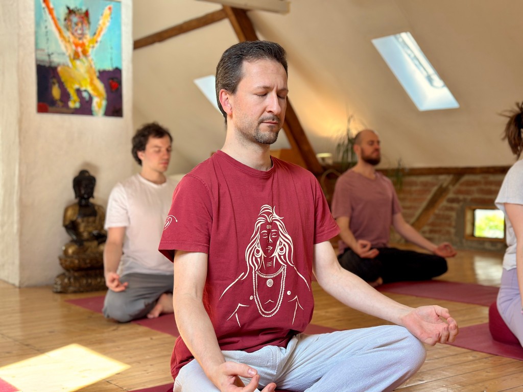 Meditation together at Open Sky House