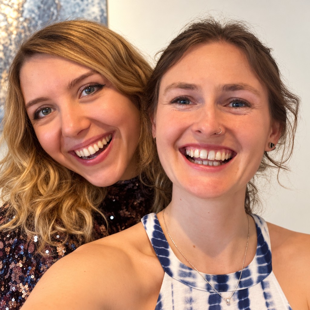 Zwei Frauen aus der spirituellen Gemeinschaft